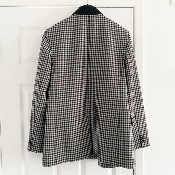 Tibi Double Faced Menswear Check Double Breasted Blazer, size 8 - Picture 10 of 13
